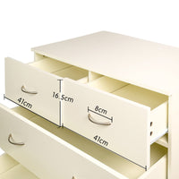 Thumbnail for Sarantino Tallboy Dresser 6 Chest Of Drawers Cabinet 85 X 39.5 X 105 - White