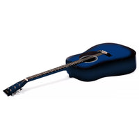 Thumbnail for Karrera 38in Pro Cutaway Acoustic Guitar with Bag Strings - Blue Burst