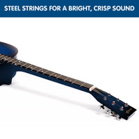 Thumbnail for Karrera 38in Pro Cutaway Acoustic Guitar with Bag Strings - Blue Burst