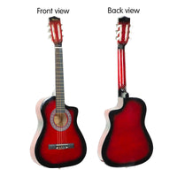 Thumbnail for Karrera 38in Pro Cutaway Acoustic Guitar with guitar bag - Red Burst