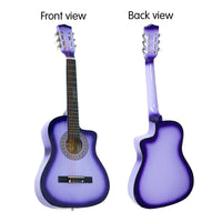 Thumbnail for Karrera 38in Cutaway Acoustic Guitar with guitar bag - Purple Burst