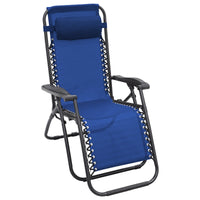 Thumbnail for Wallaroo Zero Gravity Reclining Deck Lounge Sun Beach Chair Outdoor Folding Camping - Grey