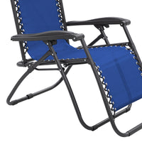 Thumbnail for Wallaroo Zero Gravity Reclining Deck Lounge Sun Beach Chair Outdoor Folding Camping - Grey