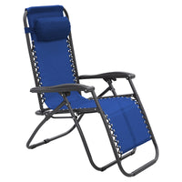 Thumbnail for Wallaroo Zero Gravity Reclining Deck Lounge Sun Beach Chair Outdoor Folding Camping - Grey