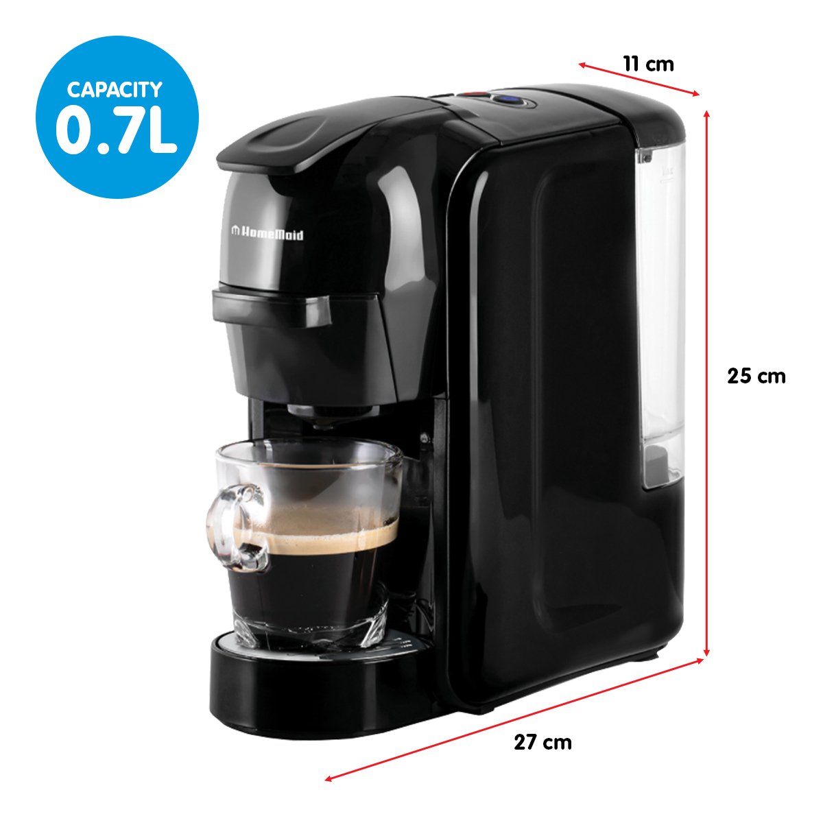 Homemaid 3-in-1 Cm511hm Coffee Multi Capsule Pod Machine