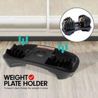 Thumbnail for Powertrain 1x 24KG  Adjustable Home Gym Dumbbell - Gold