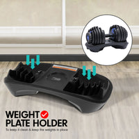 Thumbnail for Powertrain 48KG Adjustable Dumbbell Set With Stand Blue