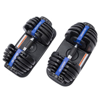 Thumbnail for Powertrain 2x 24kg Adjustable Dumbbell Home Gym Set