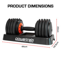 Thumbnail for Powertrain GEN2 Pro Adjustable Dumbbell Set - 50kg