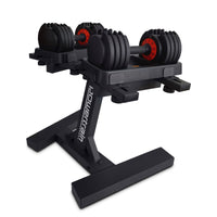 Thumbnail for Powertrain GEN2 Pro Adjustable Dumbbell Set - 2 x 25kg (50kg) Home Gym Weights with Stand