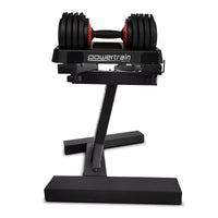 Thumbnail for Powertrain GEN2 Pro Adjustable Dumbbell Set - 2 x 25kg (50kg) Home Gym Weights with Stand