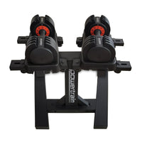 Thumbnail for Powertrain GEN2 Pro Adjustable Dumbbell Set - 2 x 25kg (50kg) Home Gym Weights with Stand