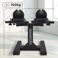 Thumbnail for Powertrain GEN2 Pro Adjustable Dumbbell Set - 2 x 25kg (50kg) Home Gym Weights with Stand