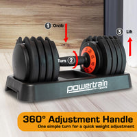 Thumbnail for Powertrain GEN2 Pro Adjustable Dumbbell Weights- 25kg