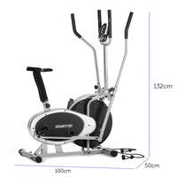 Thumbnail for Powertrain 3-in-1 Elliptical Cross Trainer Exercise Bike with Resistance Bands