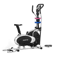 Thumbnail for Powertrain 6-in-1 Elliptical Cross Trainer Bike with Weights and Twist Disc