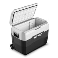 Thumbnail for Kolner 40l Fridge Freezer Cooler 12/24/240v Camping Portable Esky Refrigerator With Trolley - Black