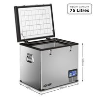 Thumbnail for Kolner 75l Portable Fridge Chest Freezer With Lcd Panel - Rv Vehicle Camping Refrigerator