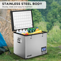 Thumbnail for Kolner 75l Portable Fridge Chest Freezer With Lcd Panel - Rv Vehicle Camping Refrigerator