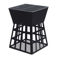 Thumbnail for Wallaroo Outdoor Fire Pit for BBQ, Grilling, Cooking, Camping- Portable Brazier with Reversible Stand for Backyard