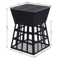 Thumbnail for Wallaroo Outdoor Fire Pit for BBQ, Grilling, Cooking, Camping- Portable Brazier with Reversible Stand for Backyard