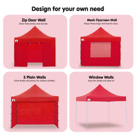 Thumbnail for Wallaroo Gazebo Tent Marquee 3x3 PopUp Outdoor  Red