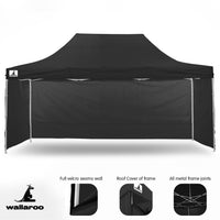 Thumbnail for Wallaroo Gazebo Tent Marquee 3x4.5m PopUp Outdoor Black