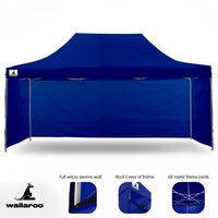 Thumbnail for Wallaroo Gazebo Tent Marquee 3x4.5m PopUp Outdoor  Blue