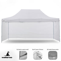 Thumbnail for Wallaroo Gazebo Tent Marquee 3x4.5m PopUp Outdoor White