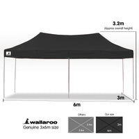 Thumbnail for Wallaroo Gazebo Tent Marquee 3x6m PopUp Outdoor Wallaroo Black