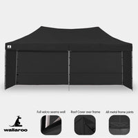 Thumbnail for Wallaroo Gazebo Tent Marquee 3x6m PopUp Outdoor Wallaroo Black