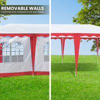 Thumbnail for Wallaroo 4x8 Outdoor Event Wedding Marquee Tent Red