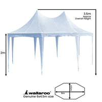 Thumbnail for Wallaroo 6x4.5m Wedding Gazebo Marquee with Sidewalls