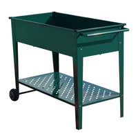 Thumbnail for Wallaroo Garden Bed Cart Raised Planter Box 108.5 x 50.5 x 80cm Galvanized Steel - Green