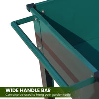 Thumbnail for Wallaroo Garden Bed Cart Raised Planter Box 108.5 x 50.5 x 80cm Galvanized Steel - Green