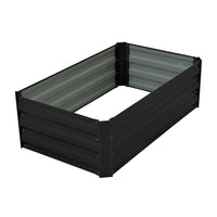 Thumbnail for Wallaroo Garden Bed 100 x 60 x 30cm Galvanized Steel - Black