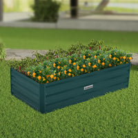 Thumbnail for Wallaroo Garden Bed 120 x 60 x 30cm Galvanized Steel - Green