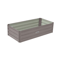 Thumbnail for Wallaroo Garden Bed 120 x 60 x 30cm Galvanized Steel - Grey