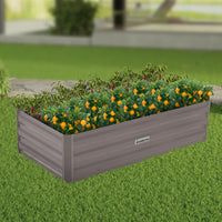 Thumbnail for Wallaroo Garden Bed 120 x 60 x 30cm Galvanized Steel - Grey