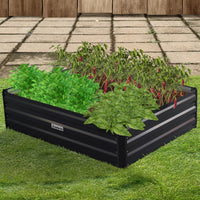 Thumbnail for Wallaroo Garden Bed 120 x 90 x 30cm Galvanized Steel - Black