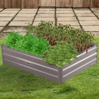 Thumbnail for Wallaroo Garden Bed 120 x 90 x 30cm Galvanized Steel - Grey