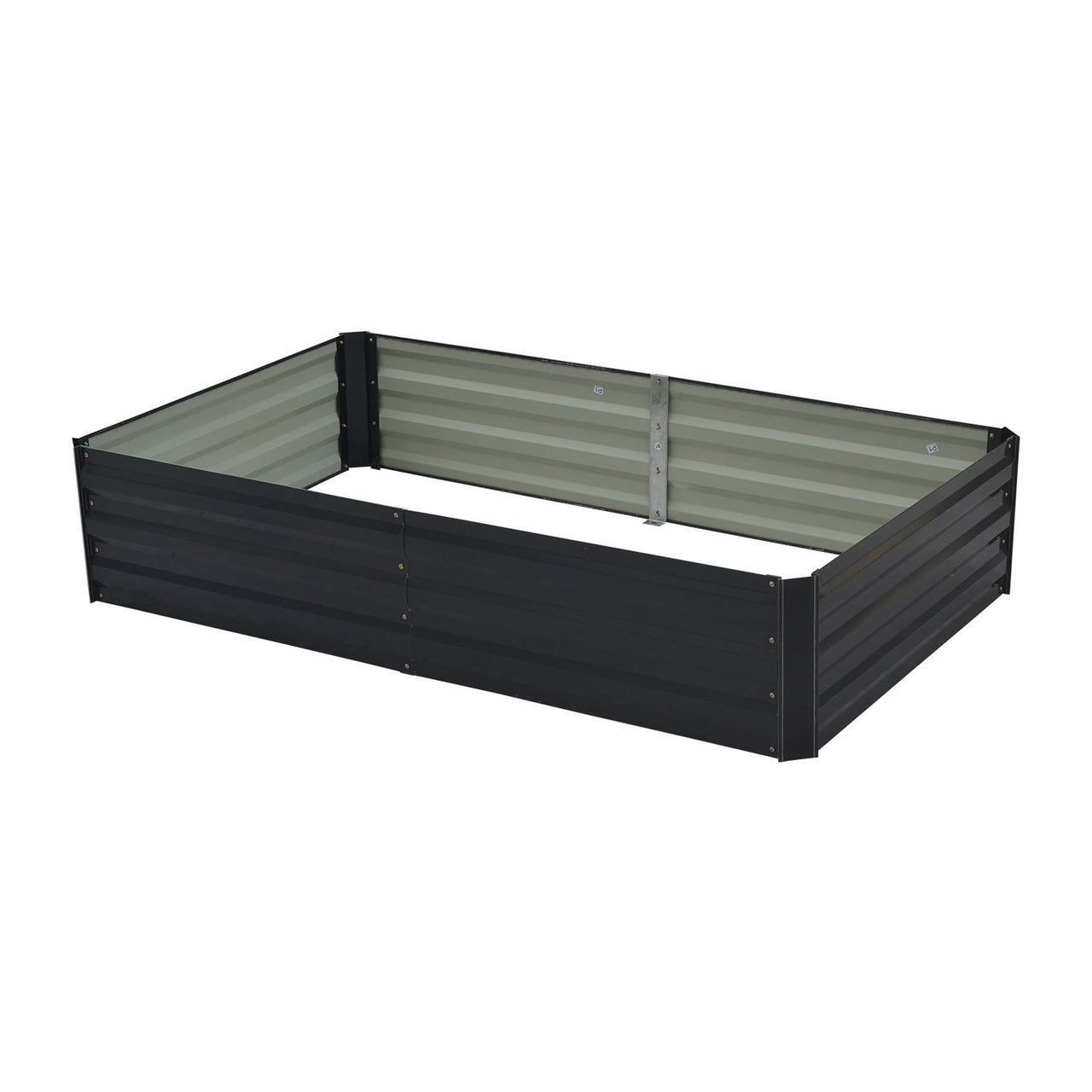 Wallaroo 150 x 90 x 30cm Galvanized Steel Garden Bed - Black