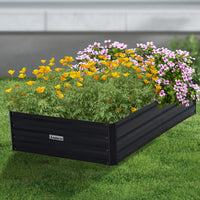 Thumbnail for Wallaroo 150 x 90 x 30cm Galvanized Steel Garden Bed - Black