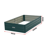 Thumbnail for Wallaroo Garden Bed 150 x 90 x 30cm Galvanized Steel - Green