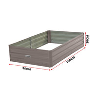 Thumbnail for Wallaroo Garden Bed 150 x 90 x 30cm Galvanized Steel - Grey