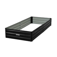 Thumbnail for Wallaroo Garden Bed 210 x 90 x 30cm Galvanized Steel - Black