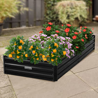 Thumbnail for Wallaroo Garden Bed 210 x 90 x 30cm Galvanized Steel - Black