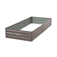 Thumbnail for Wallaroo Garden Bed 210 x 90 x 30cm Galvanized Steel - Grey