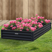 Thumbnail for Wallaroo Garden Bed 240 x 120 x 30cm Galvanized Steel - Black