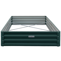 Thumbnail for Wallaroo Garden Bed 240 x 120 x 30cm Galvanized Steel - Green